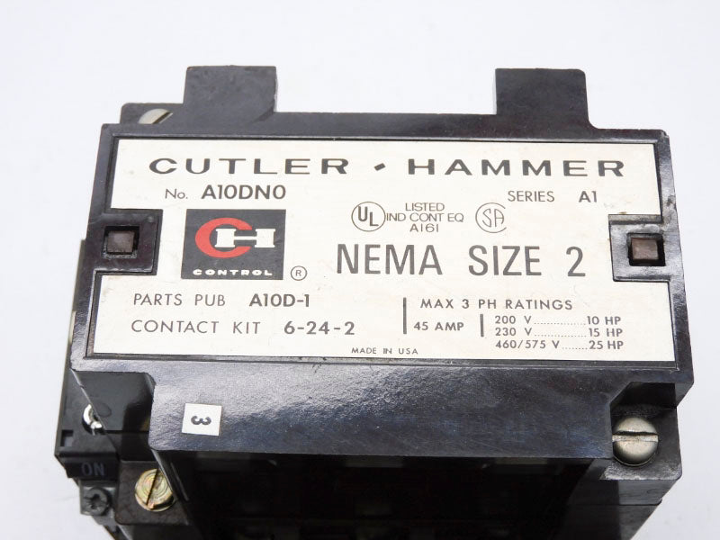 CUTLER HAMMER A10DN0 SER. A1 110/120V 45A UNMP