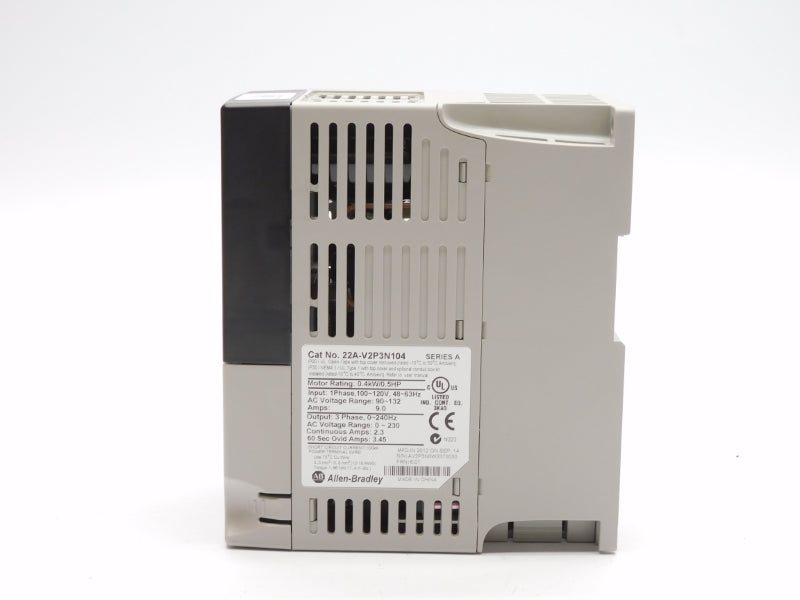 ALLEN BRADLEY 22A-V2P3N104 SER. A 90-132V 9.0A F/W 6.01 NSMP