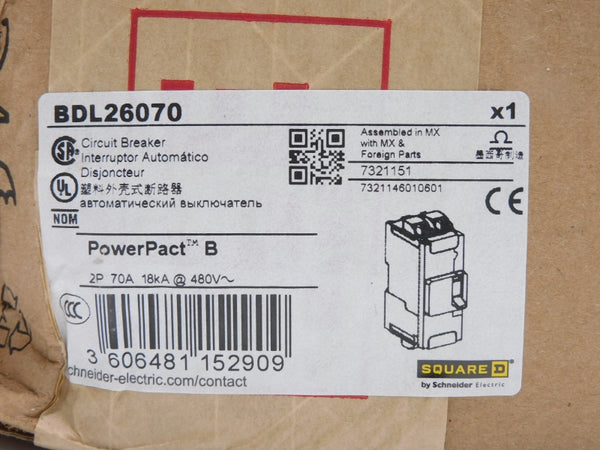 SQUARE D BDL26070 480V 70A NSFS