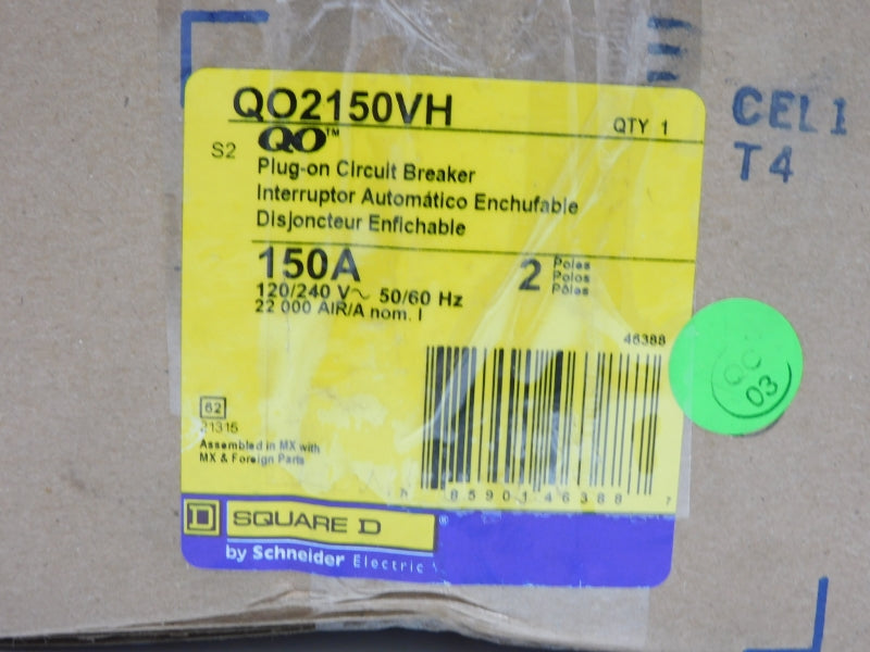 SQUARE D QO2150VH 120/240V 150A NSMP