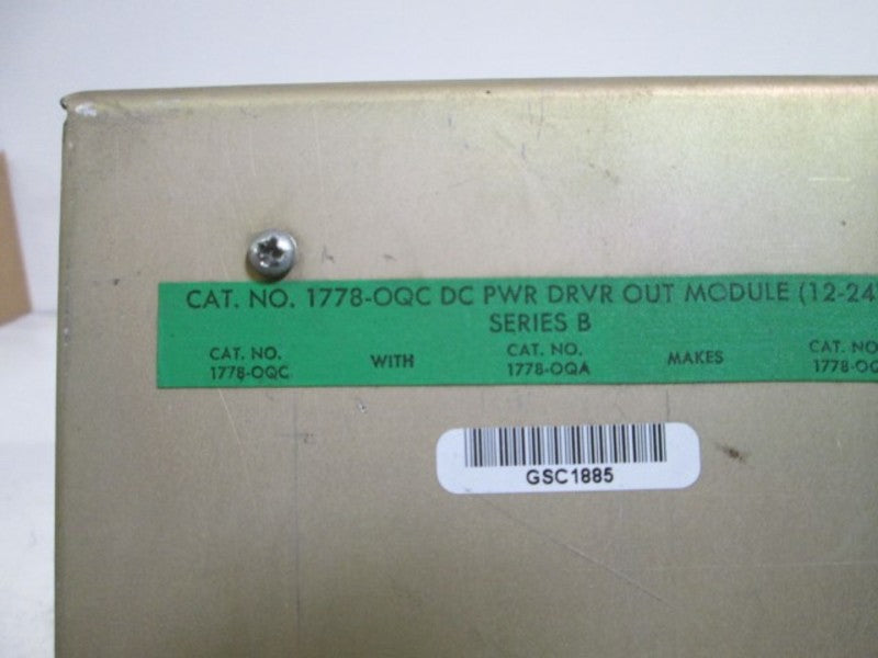INDUSTRIAL SPARE PART DC PWR DRVR OUT MODULE 1778-OQC SER. B  UNMP