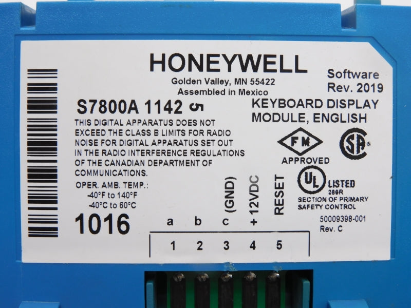 HONEYWELL S7800A1142 12VDC (NO CONNECTOR) UNMP