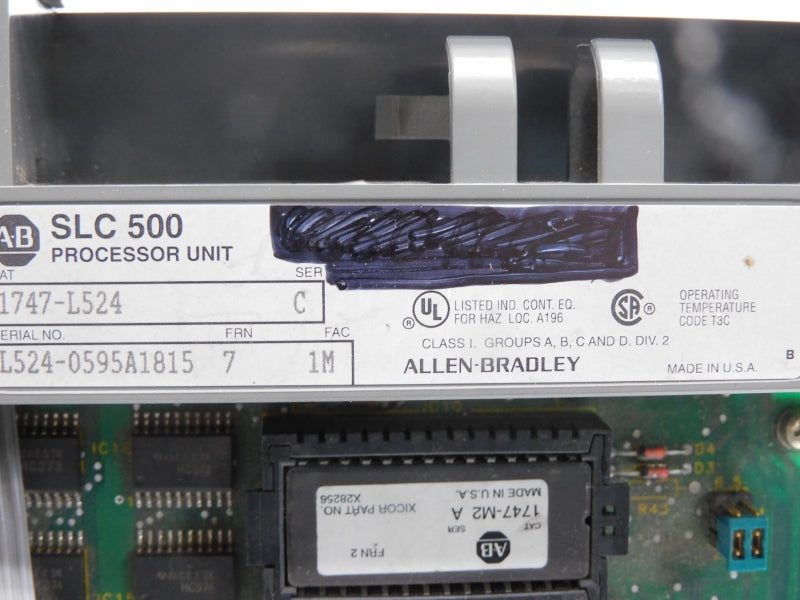 ALLEN BRADLEY 1747-L524 SER. C F/W 7 (NO BATTERY) UNMP