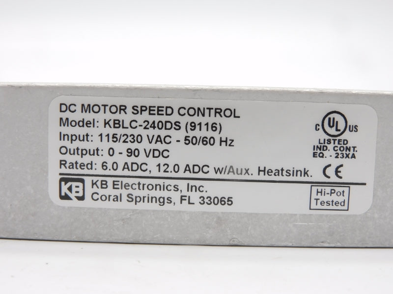 KB ELECTRONICS KBLC-240DS(9116) 115/230VAC NSNP
