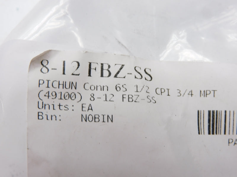 CONNECTOR 8-12FBZ-SS 1/2"x3/4" NSNP