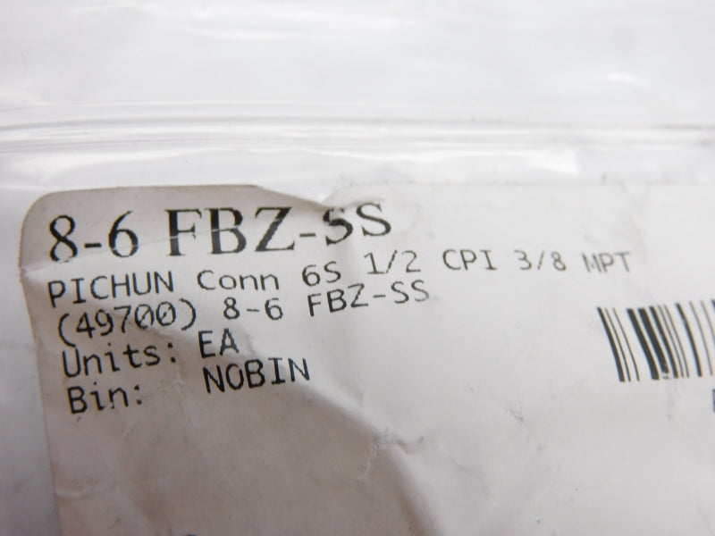 CONNECTOR 8-6FBZ-SS 1/2"x3/8" NSNP