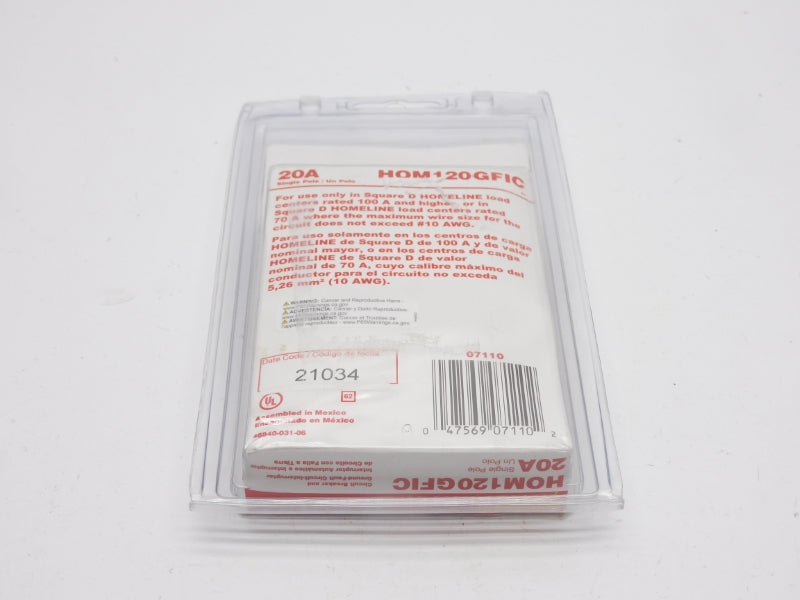SQUARE D HOM120GFIC 120V 20A NSMP