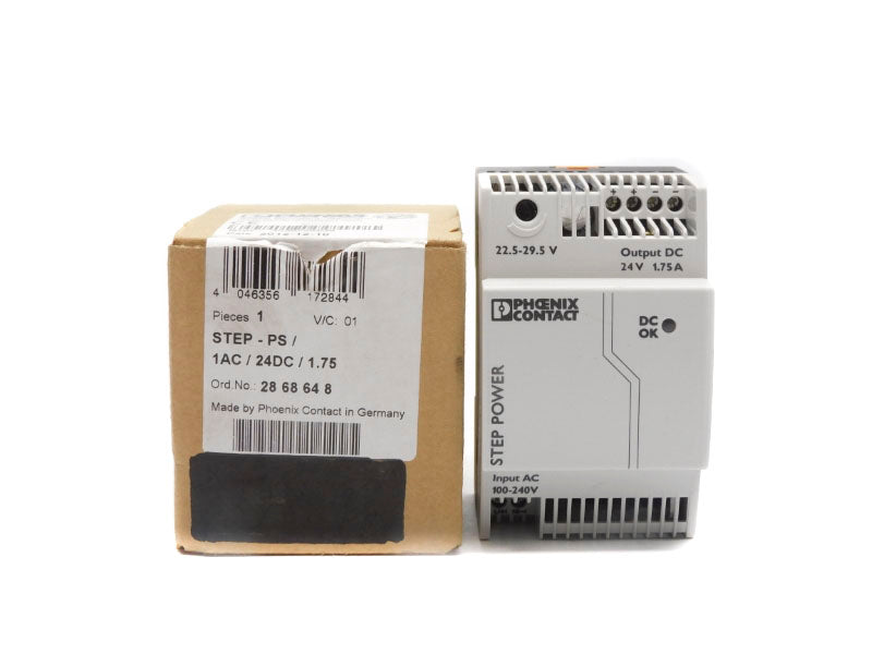 PHOENIX CONTACT STEP-PS/1AC/24DC/1.75 2868648 100-240VAC 0.85-0.4A NSMP