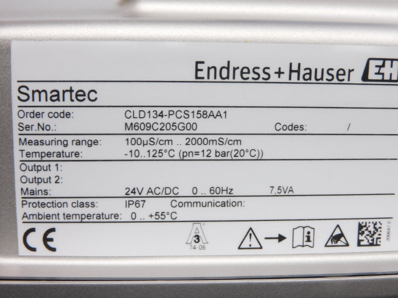 ENDRESS+HAUSER CLD134-PCS158AA1 24VAC/DC NSMP