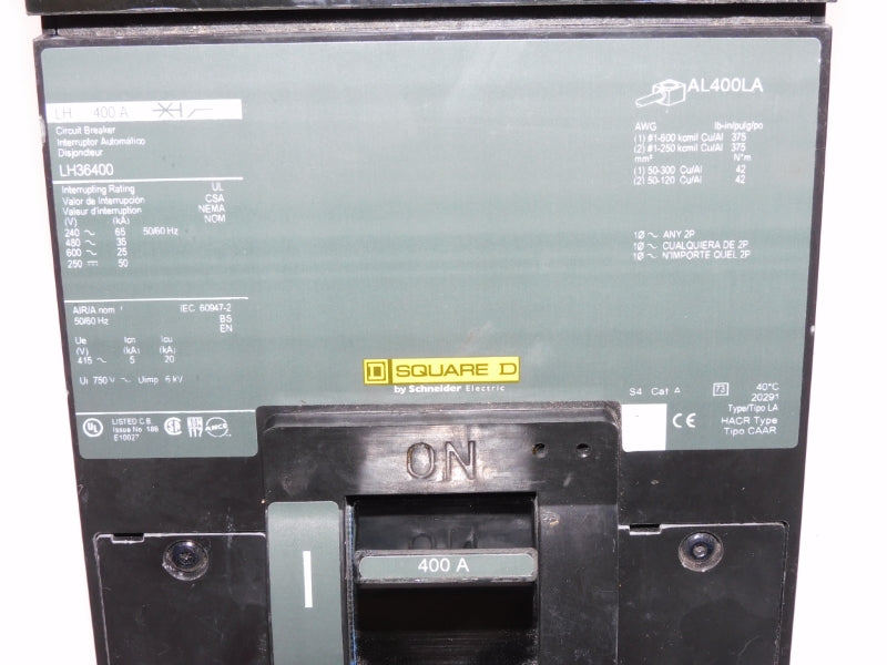 SQUARE D LH36400 600V 400A (AS PICTURED) NSNP