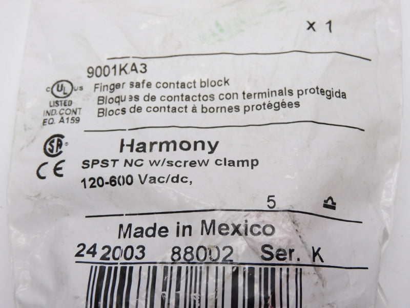 SCHNEIDER ELECTRIC 9001KA3 SER. K 120-600VAC/DC NSMP