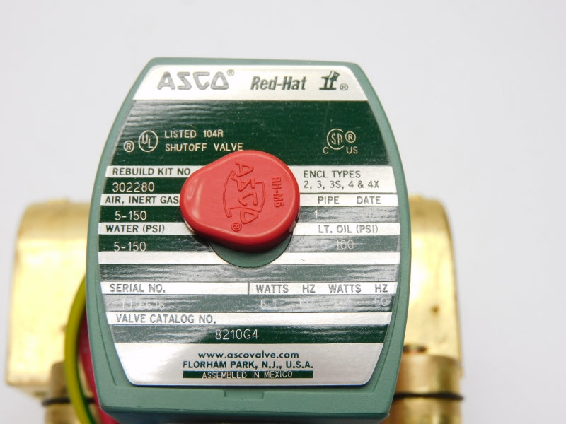 ASCO 8210G4 110/120V 5-150PSI 1" NSMP