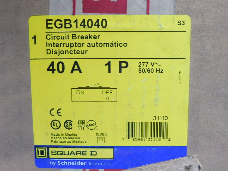 SQUARE D EGB14040 277V 40A NSFS