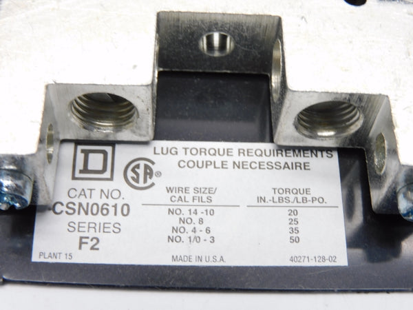 SQUARE D CSN0610 SER. F02 NSMP