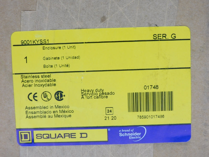 SQUARE D 9001KYSS1 SER. G NSFS