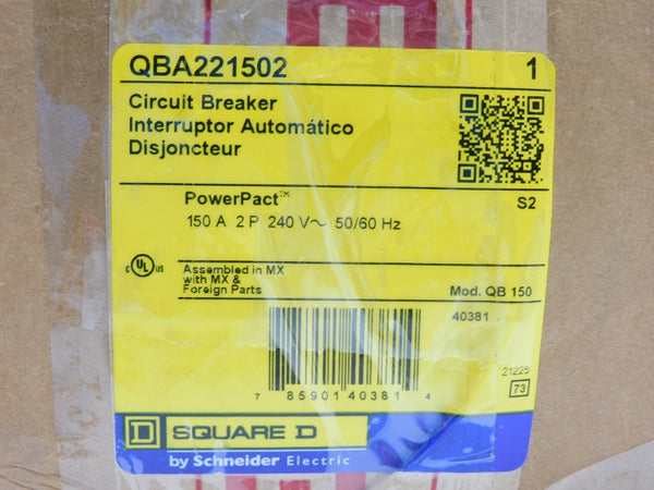 SQUARE D QBA221502 240V 150A NSMP