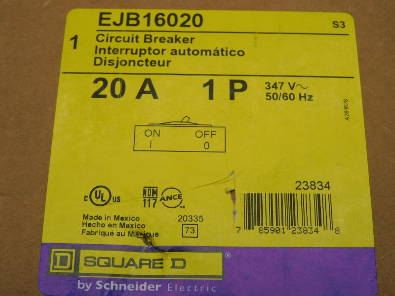SQUARE D EJB16020 347V 20A NSFS