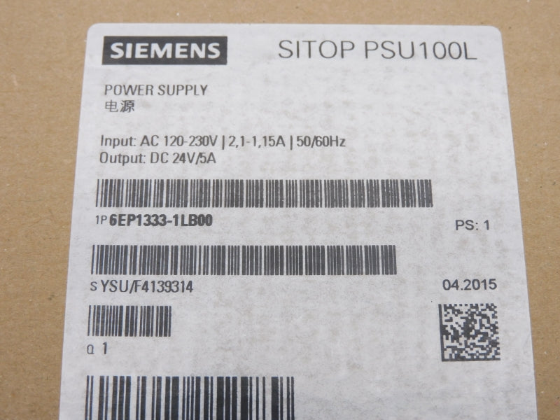 SIEMENS 6EP1333-1LB00 120-230VAC 2,1-1,15A NSFS