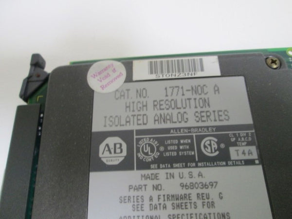 ALLEN BRADLEY 1771-NOC SER. A F/W G ANALOG MODULE  UNMP