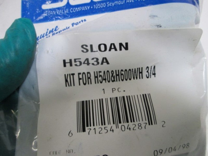 LOT OF 5 SLOAN H543A NSMP