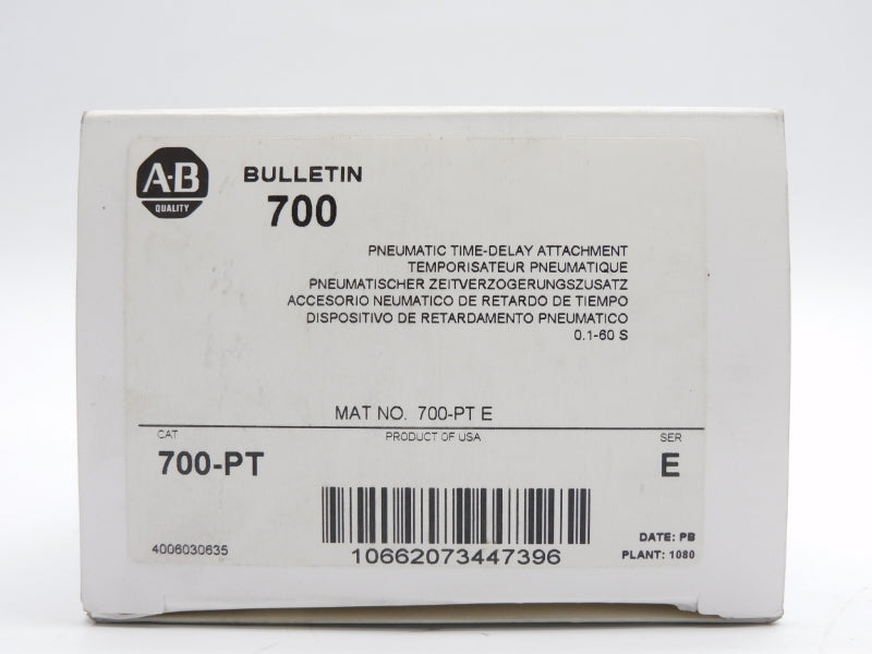 ALLEN BRADLEY 700-PT SER. E 0.1-60S (WH) NSMP