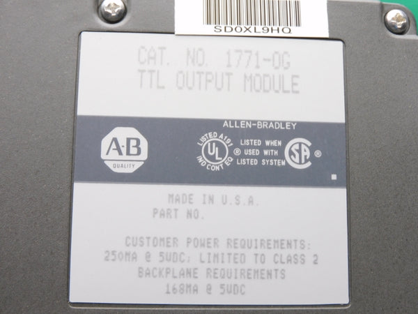 ALLEN BRADLEY 1771-OG 5VDC NUPI