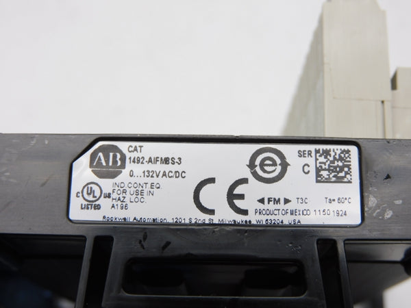ALLEN BRADLEY 1492-AIFM8S-3 217844 SER. C 0-132VAC/DC NSNP