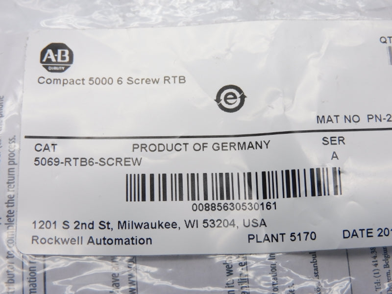 ALLEN BRADLEY 5069-RTB6-SCREW SER. A NSMP