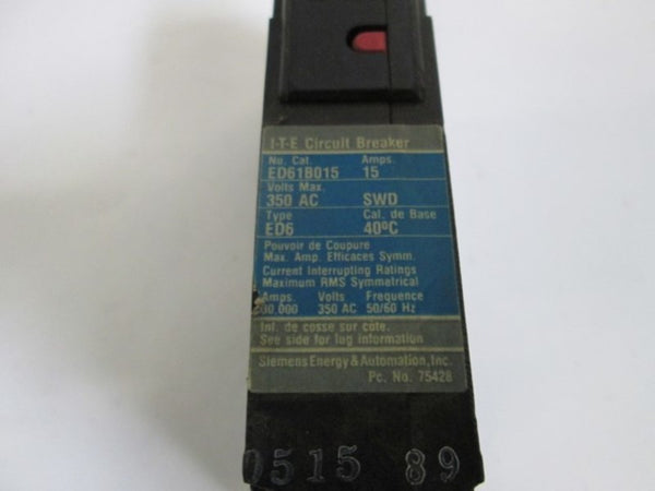 I-T-E CIRCUIT BREAKER ED61B015 UNMP