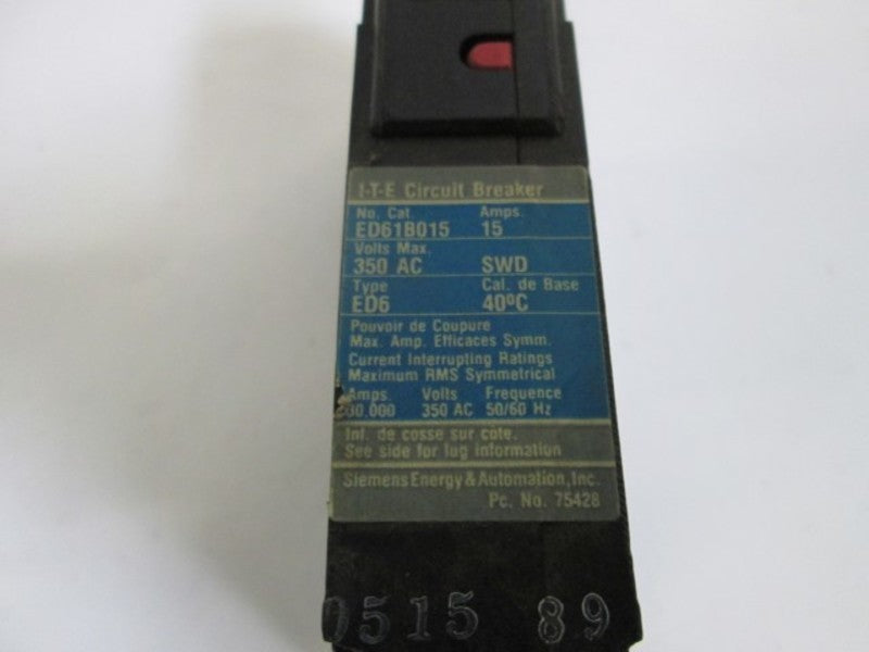 I-T-E CIRCUIT BREAKER ED61B015 UNMP
