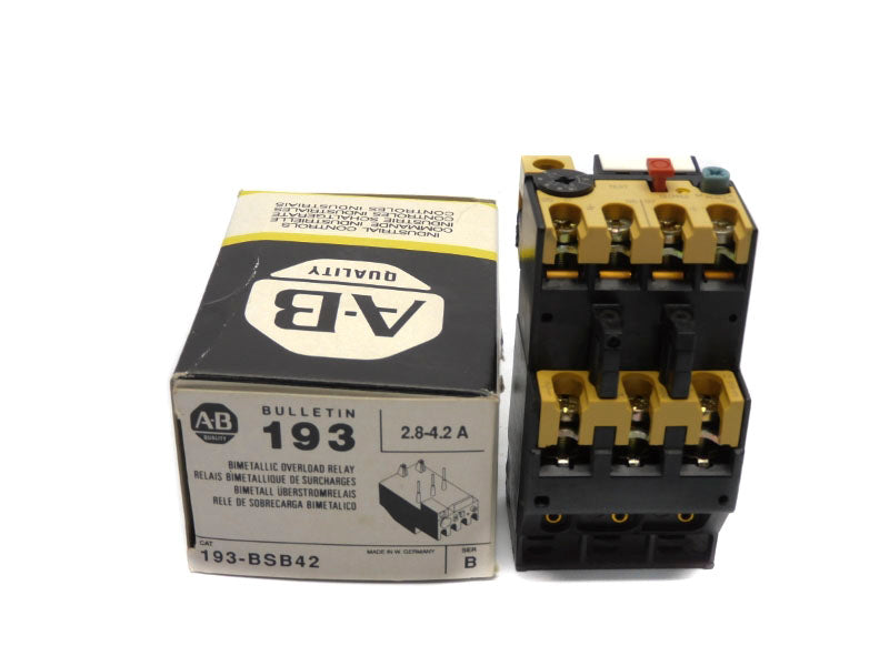 INDUSTRIAL SPARE PART 193-BSB42 SER. B 600V 2.8-4.2A (BK/YL) NSMP