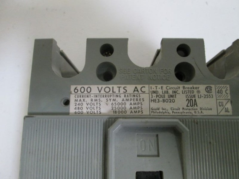 I-T-E HE3-B020 UNMP