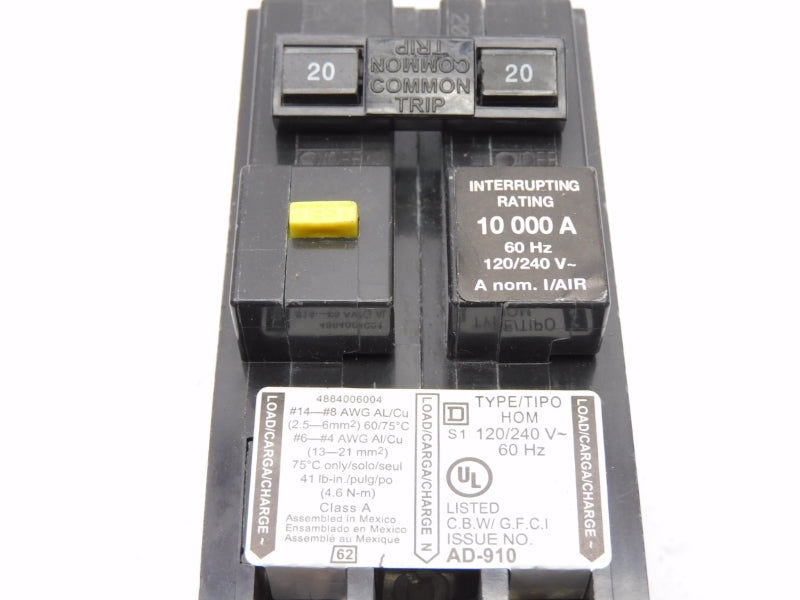 SQUARE D HOM220GFI 120/240V 20A NSNP