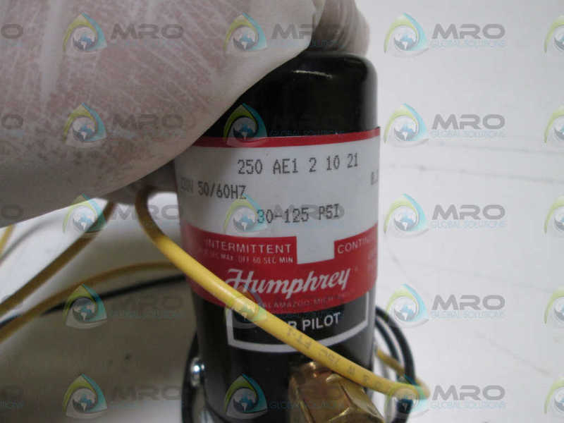HUMPHREY SOLENOID VALVE 250AE121021 120/50/60 (BOX AS IS) NSMP