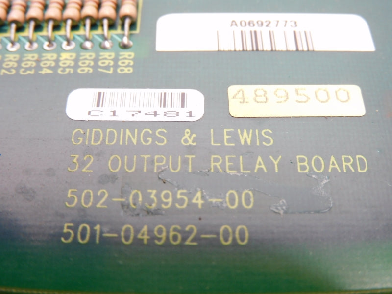 GIDDINGS&LEWIS 502-03954-00 501-04962-00 UNMP