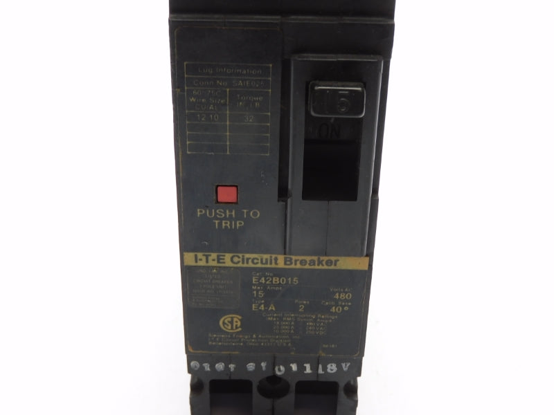 I-T-E E42B015 480V 15A UNMP