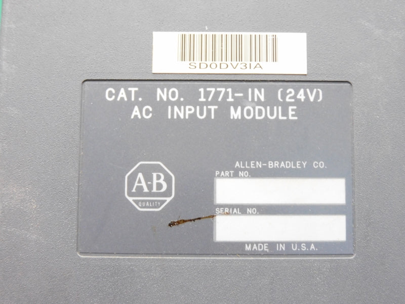 ALLEN BRADLEY 1771-IN 24V UNMP