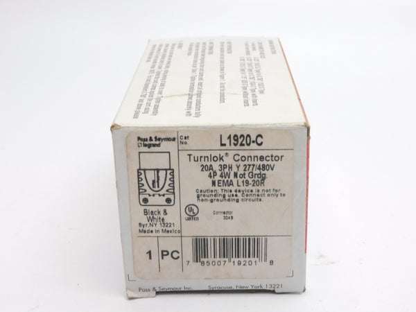 PASS&SEYMOUR LEGRAND L1920-C 277/480V 20A NSMP