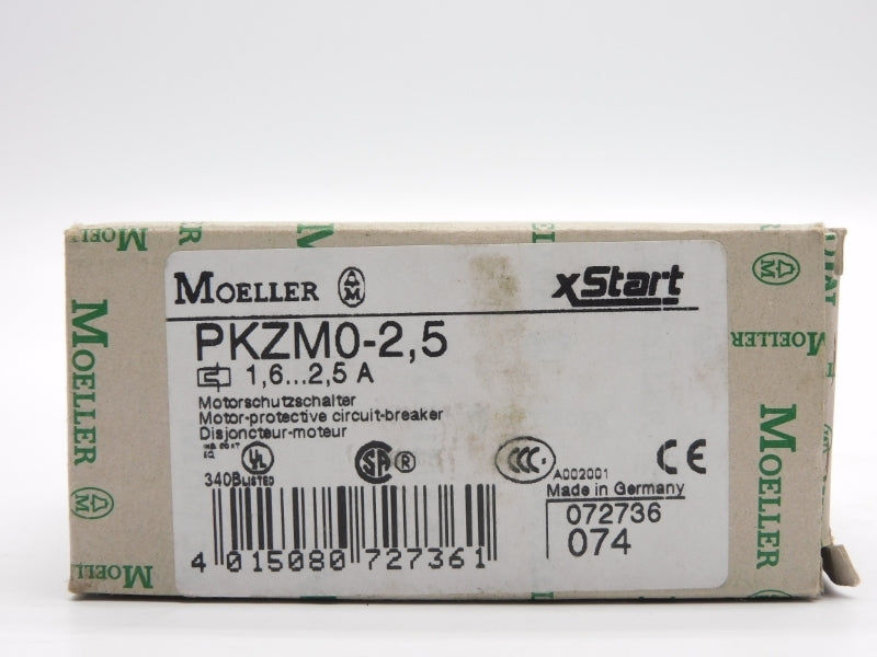 KLOCKNER MOELLER PKZM0-2,5 600VAC 1.6-2.5A NSMP