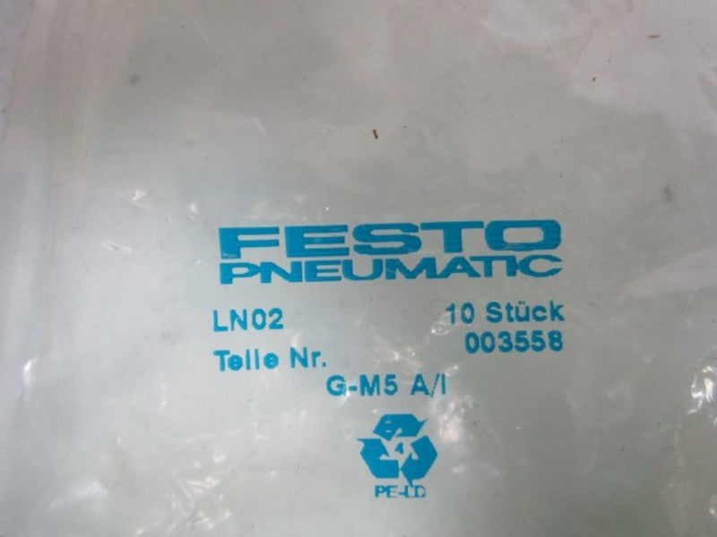 LOT OF 10 FESTO G-M5 A/I NSMP