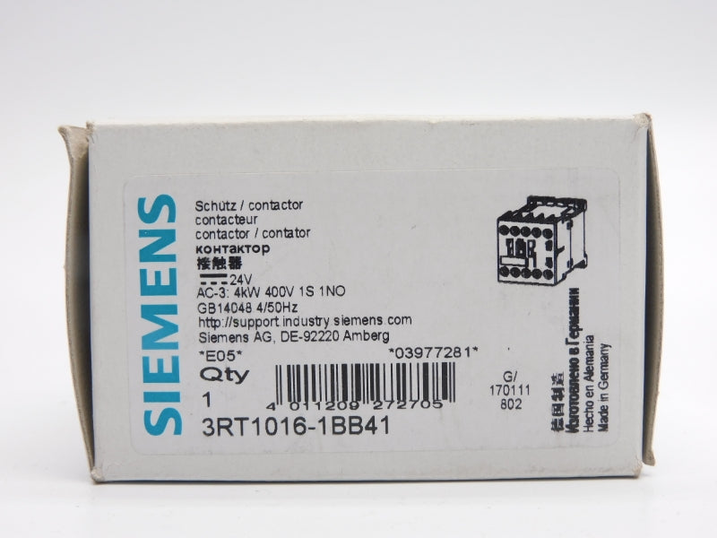 SIEMENS 3RT1016-1BB41 24VDC NSMP