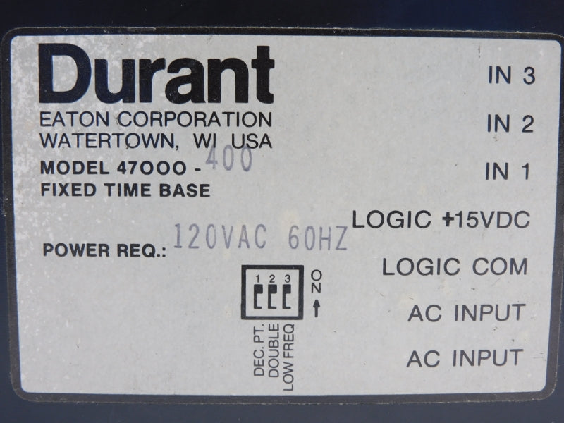 DURANT 47000-400 120VAC UNMP