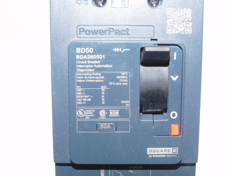 SQUARE D BDA260501 480V 50A NUPI