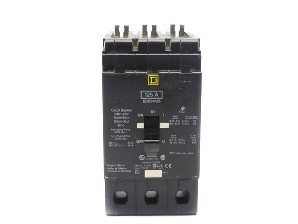 SQUARE D EDB34125 277V 125A UNMP