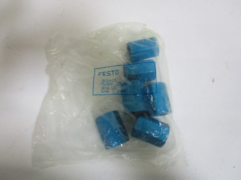 LOT OF 6 FESTO SLEEVE QM-3/8-3/8 NSNP IN BAG