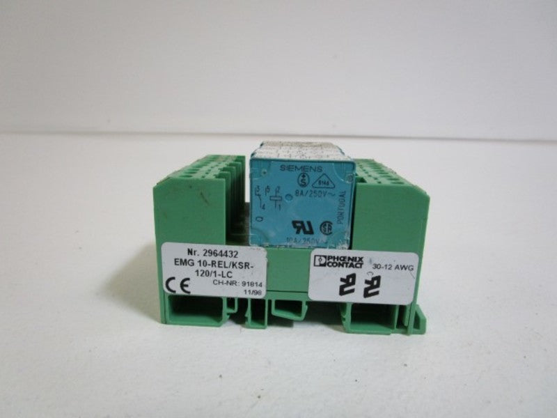 PHOENIX CONTACT RELAY MODULE (2964432) EMG10-REL/KSR-120/1-LC UNMP