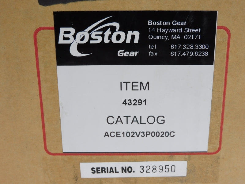 BOSTON GEAR ACE102V3P0020C 230V 15.0A NSMP