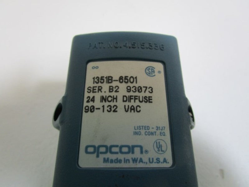 OPCON PHOTOELECTRIC DIFFUSE REFLECTIVE 90-132 VAC 1351B-6501 UNMP