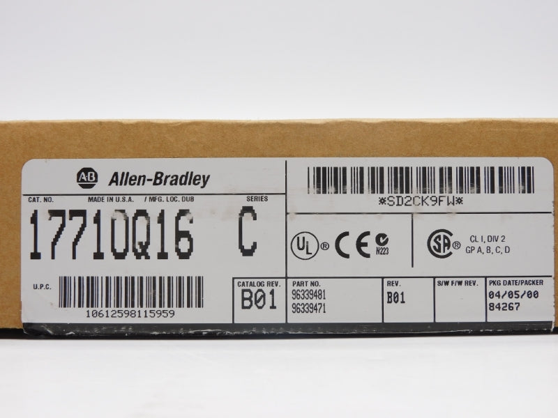 ALLEN BRADLEY 1771-OQ16 SER. C DATE: 2000 NSFS
