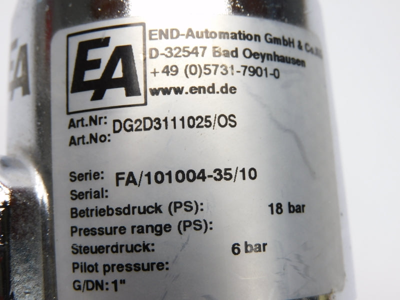 END-AUTOMATION DG2D3111025/OS 1" NSNP